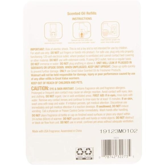 Great Value Scented Oil PlugIn Refill - Autumn Delight Scent - 3 count - Picture 3 of 3